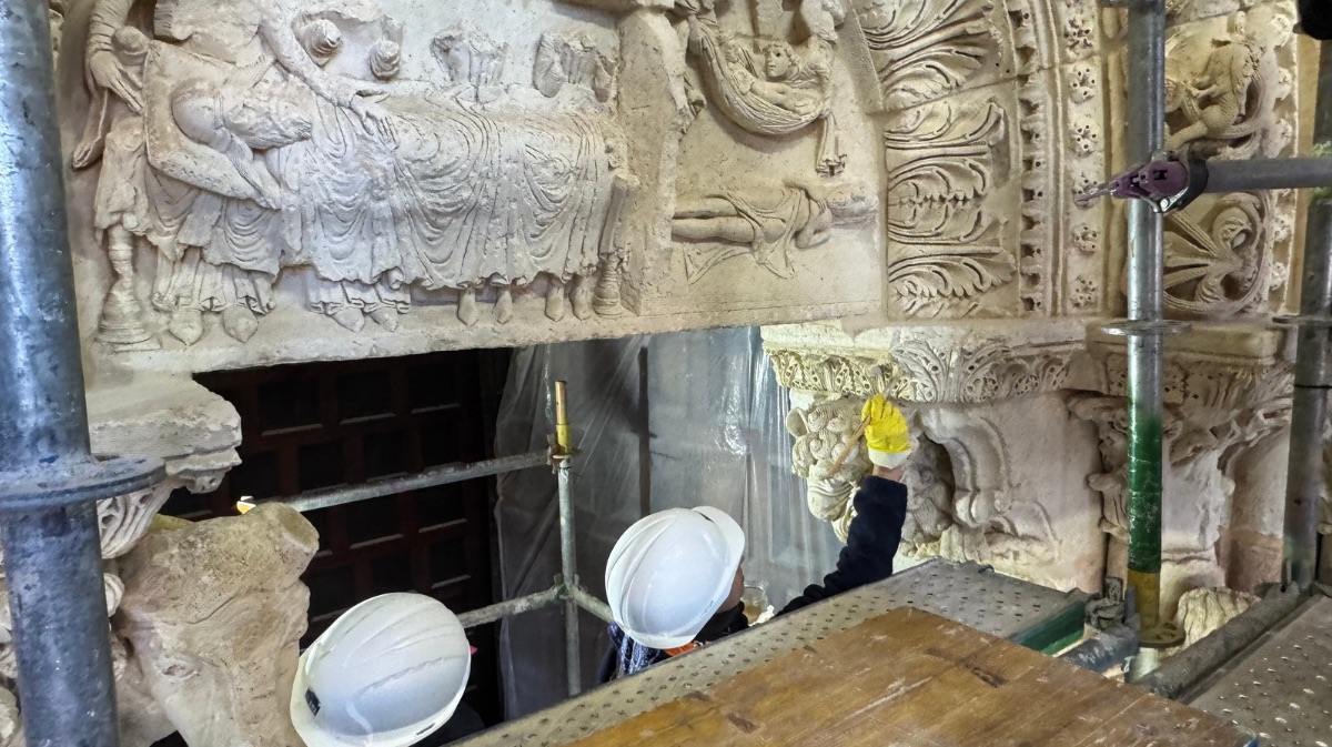 Obras en la iglesia de San Vicente