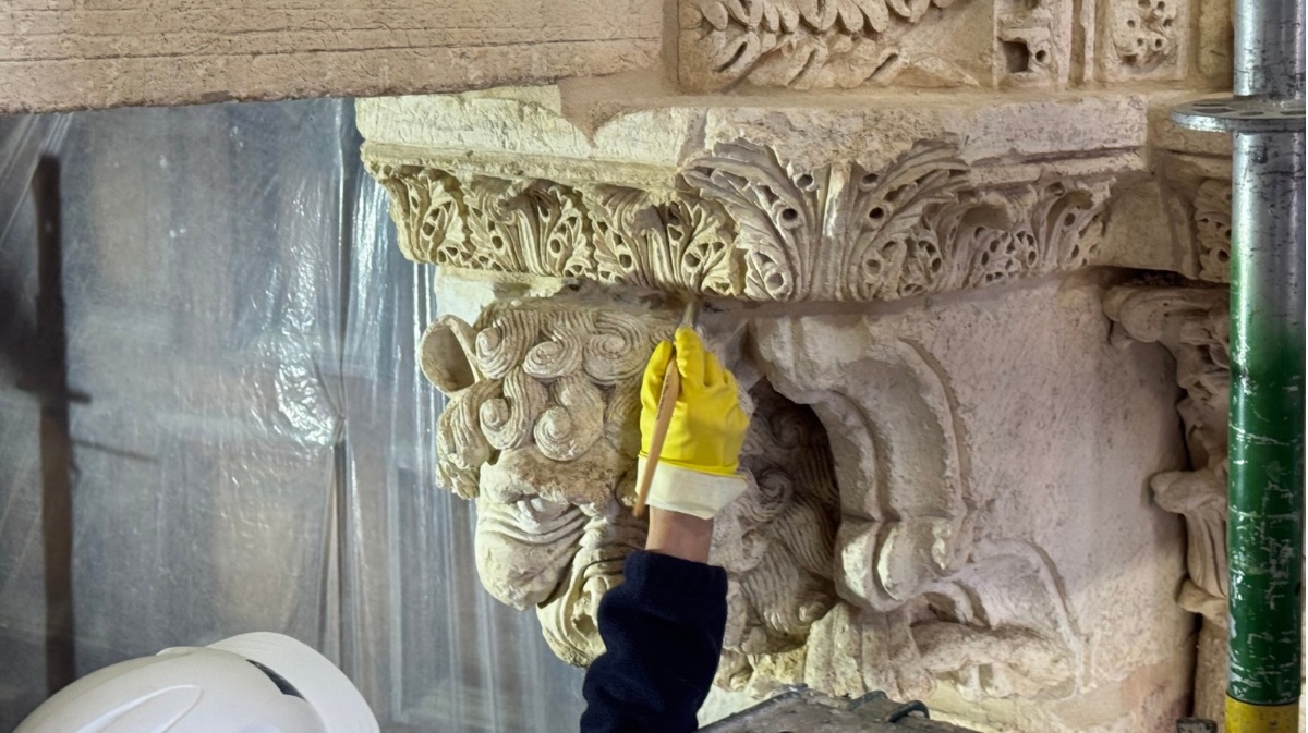 Obras en la iglesia de San Vicente